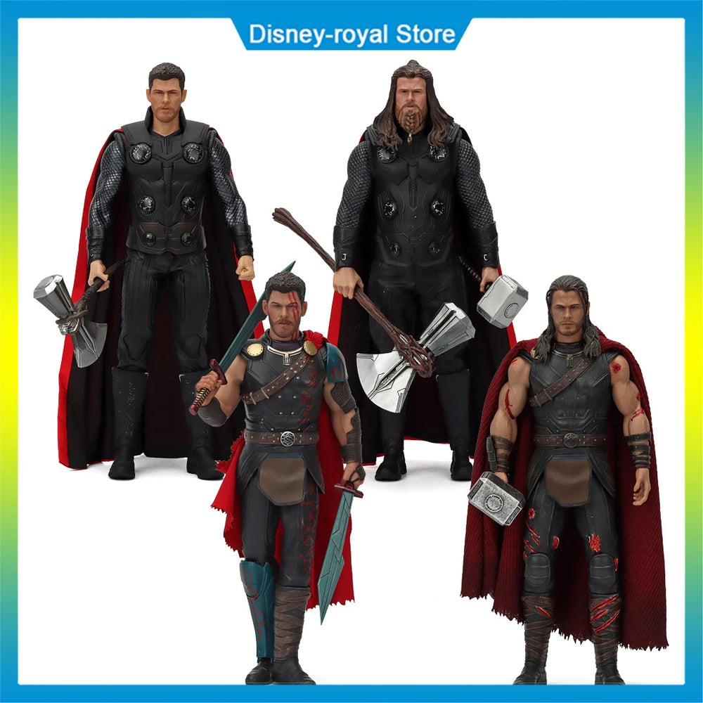 1/6 Large Thor Action Figures Toys 30cm Avengers Thor Pvc Movable Statue Model Doll Collectible Ornaments Gifts